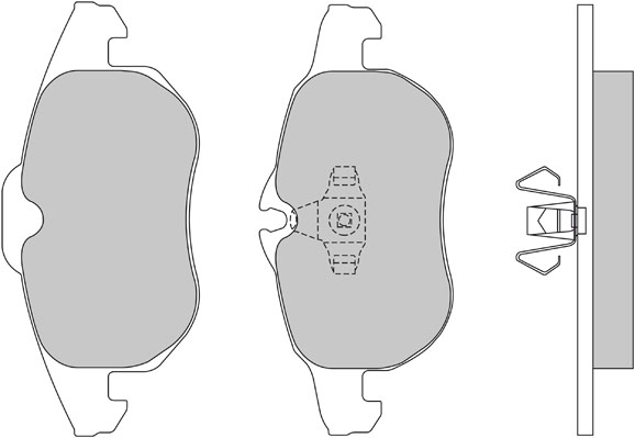 Bremsbelagsatz, Scheibenbremse METZGER 1170100 f&uuml;r FIAT OPEL SAAB VAUXHALL