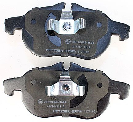 Bremsbelagsatz, Scheibenbremse METZGER 1170100 f&uuml;r FIAT OPEL SAAB VAUXHALL