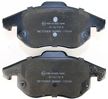 Bremsbelagsatz, Scheibenbremse METZGER 1170100 f&uuml;r FIAT OPEL SAAB VAUXHALL