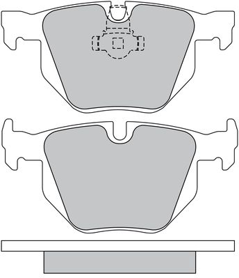 Bremsbelagsatz, Scheibenbremse METZGER 1170105 f&uuml;r BMW, Hinterachse