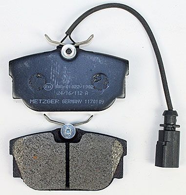 Bremsbelagsatz, Scheibenbremse METZGER 1170109 f&uuml;r VAG, Hinterachse