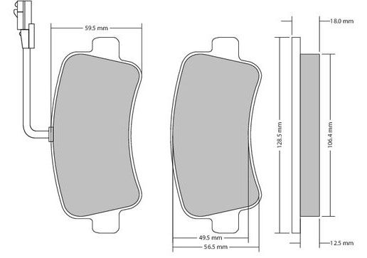 Bremsbelagsatz, Scheibenbremse METZGER 1170111 GREENPARTS f&uuml;r NISSAN OPEL