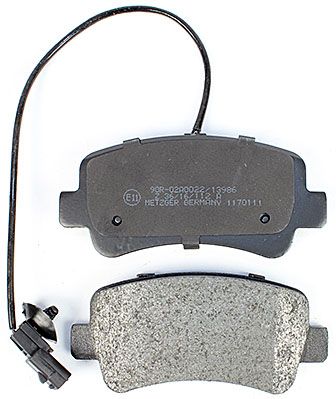 Bremsbelagsatz, Scheibenbremse METZGER 1170111 GREENPARTS f&uuml;r NISSAN OPEL