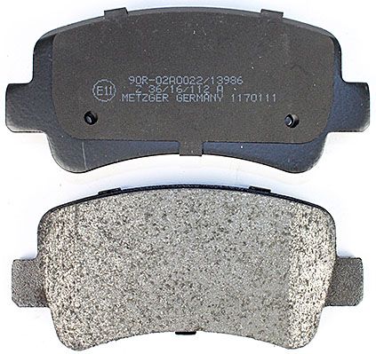 Bremsbelagsatz, Scheibenbremse METZGER 1170111 GREENPARTS f&uuml;r NISSAN OPEL
