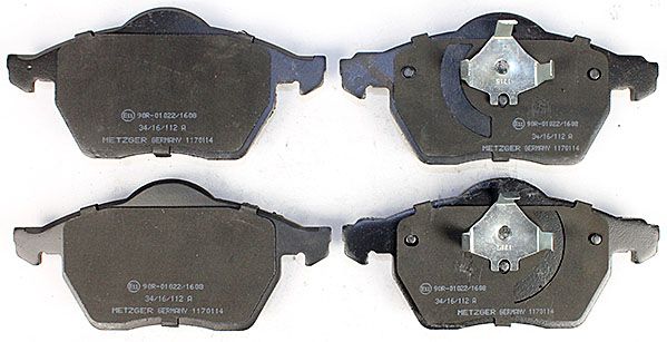 Bremsbelagsatz, Scheibenbremse METZGER 1170114 f&uuml;r VAG, Vorderachse