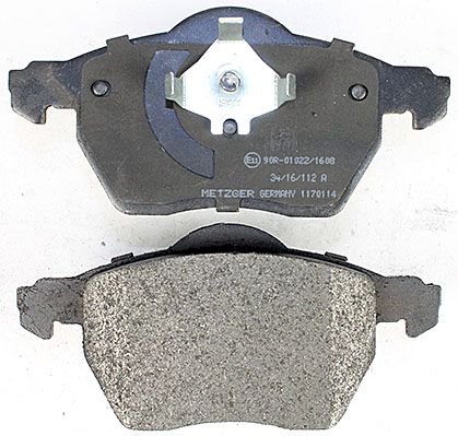 Bremsbelagsatz, Scheibenbremse METZGER 1170114 f&uuml;r VAG, Vorderachse