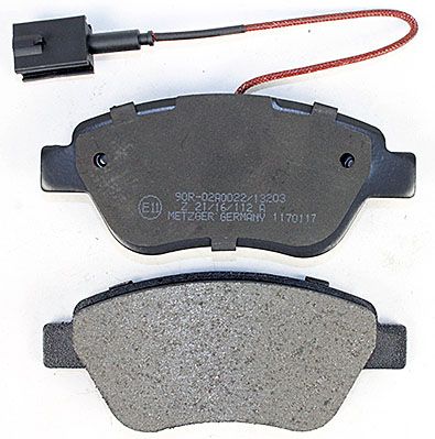 Bremsbelagsatz, Scheibenbremse METZGER 1170117 f&uuml;r FIAT, Vorderachse