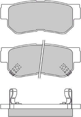 Bremsbelagsatz, Scheibenbremse METZGER 1170119 f&uuml;r HYUNDAI, Hinterachse