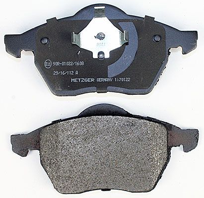 Bremsbelagsatz, Scheibenbremse METZGER 1170122 f&uuml;r VAG, Vorderachse
