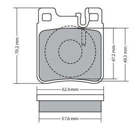 Bremsbelagsatz, Scheibenbremse METZGER 1170123 f&uuml;r MERCEDES-BENZ, Hinterachse