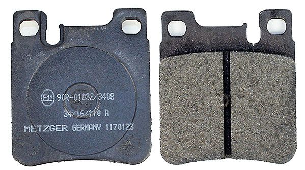 Bremsbelagsatz, Scheibenbremse METZGER 1170123 f&uuml;r MERCEDES-BENZ, Hinterachse