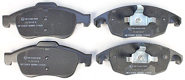 Bremsbelagsatz, Scheibenbremse METZGER 1170129 GREENPARTS f&uuml;r CITRO&Euml;N PEUGEOT