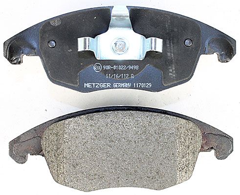 Bremsbelagsatz, Scheibenbremse METZGER 1170129 GREENPARTS f&uuml;r CITRO&Euml;N PEUGEOT