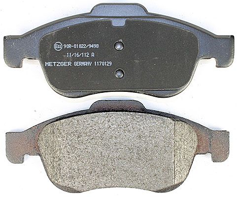 Bremsbelagsatz, Scheibenbremse METZGER 1170129 GREENPARTS f&uuml;r CITRO&Euml;N PEUGEOT