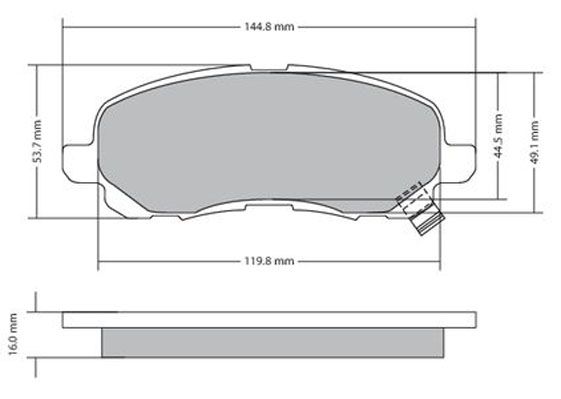 Bremsbelagsatz, Scheibenbremse METZGER 1170133 f&uuml;r CITRO&Euml;N DODGE MITSUBISHI JEEP