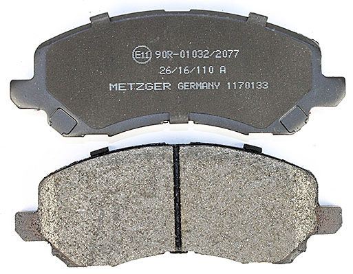 Bremsbelagsatz, Scheibenbremse METZGER 1170133 f&uuml;r CITRO&Euml;N DODGE MITSUBISHI JEEP