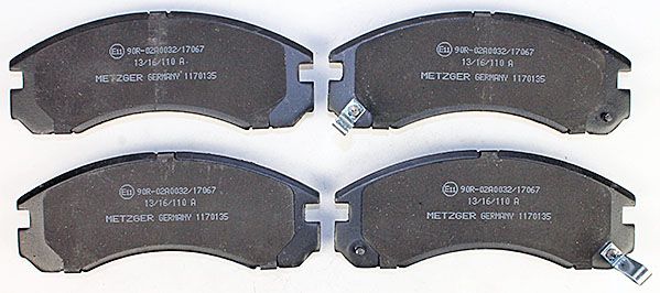Bremsbelagsatz, Scheibenbremse METZGER 1170135 GREENPARTS f&uuml;r MITSUBISHI