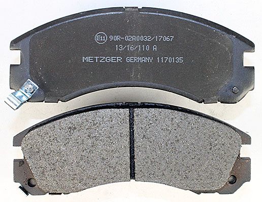 Bremsbelagsatz, Scheibenbremse METZGER 1170135 GREENPARTS f&uuml;r MITSUBISHI