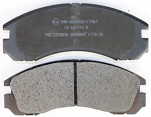 Bremsbelagsatz, Scheibenbremse METZGER 1170135 GREENPARTS f&uuml;r MITSUBISHI