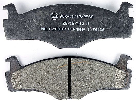 Bremsbelagsatz, Scheibenbremse METZGER 1170136 f&uuml;r VAG, Vorderachse