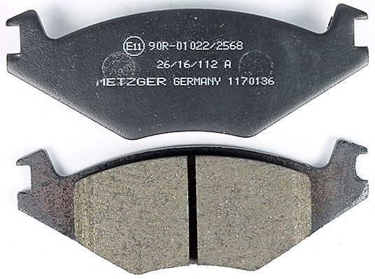 Bremsbelagsatz, Scheibenbremse METZGER 1170136 f&uuml;r VAG, Vorderachse