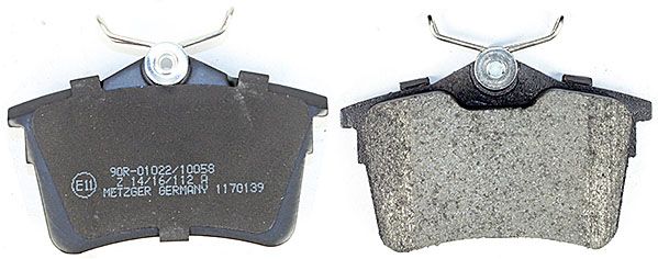 Bremsbelagsatz, Scheibenbremse METZGER 1170139 GREENPARTS f&uuml;r CITRO&Euml;N PEUGEOT
