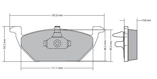 Bremsbelagsatz, Scheibenbremse METZGER 1170144 f&uuml;r VW VAG, Vorderachse