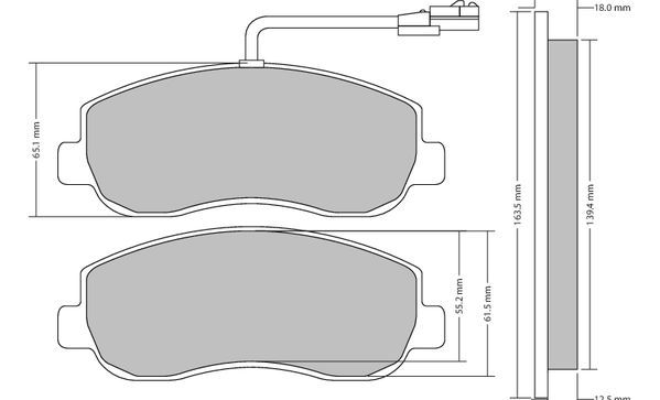 Bremsbelagsatz, Scheibenbremse METZGER 1170148 f&uuml;r OPEL RENAULT, Vorderachse