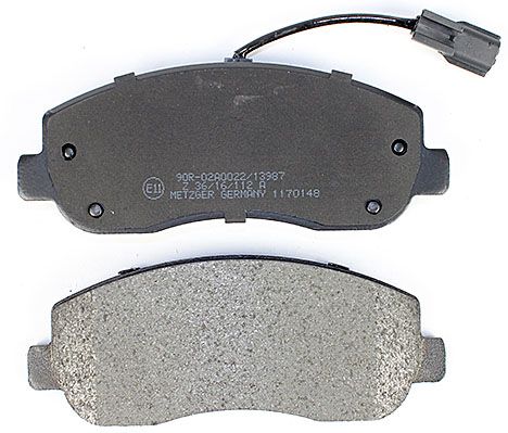 Bremsbelagsatz, Scheibenbremse METZGER 1170148 f&uuml;r OPEL RENAULT, Vorderachse