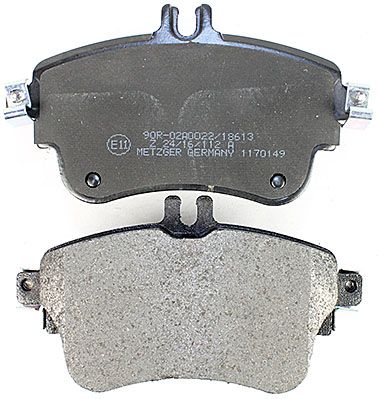Bremsbelagsatz, Scheibenbremse METZGER 1170149 f&uuml;r MERCEDES-BENZ, Vorderachse