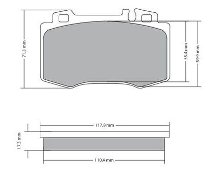 Bremsbelagsatz, Scheibenbremse METZGER 1170153 f&uuml;r MERCEDES-BENZ, Hinterachse