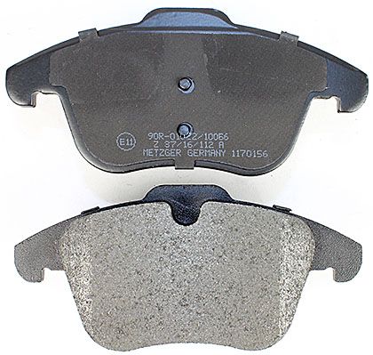 Bremsbelagsatz, Scheibenbremse METZGER 1170156 f&uuml;r AUDI, Vorderachse