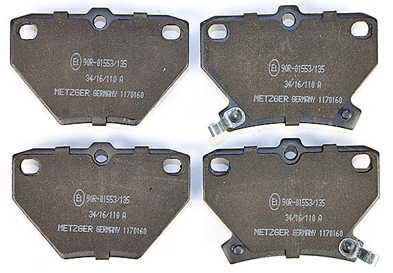 Bremsbelagsatz, Scheibenbremse METZGER 1170160 GREENPARTS f&uuml;r TOYOTA