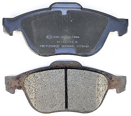 Bremsbelagsatz, Scheibenbremse METZGER 1170161 f&uuml;r RENAULT, Vorderachse