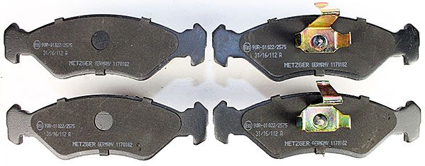 Bremsbelagsatz, Scheibenbremse METZGER 1170182 f&uuml;r FORD MAZDA OPEL, Vorderachse