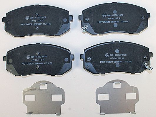 Bremsbelagsatz, Scheibenbremse METZGER 1170186 GREENPARTS f&uuml;r HYUNDAI KIA