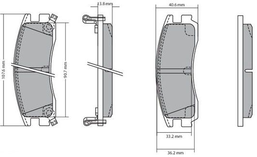 Bremsbelagsatz, Scheibenbremse METZGER 1170187 f&uuml;r OPEL, Hinterachse