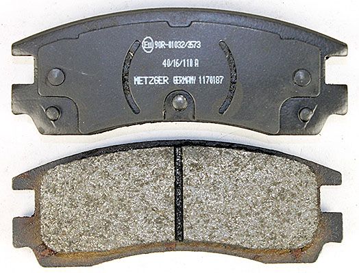 Bremsbelagsatz, Scheibenbremse METZGER 1170187 f&uuml;r OPEL, Hinterachse