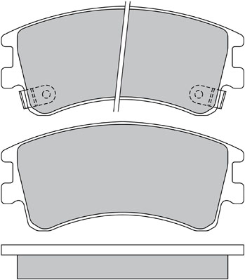 Bremsbelagsatz, Scheibenbremse METZGER 1170200 f&uuml;r MAZDA, Vorderachse