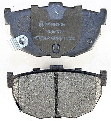 Bremsbelagsatz, Scheibenbremse METZGER 1170212 f&uuml;r NISSAN HYUNDAI, Hinterachse