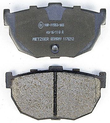 Bremsbelagsatz, Scheibenbremse METZGER 1170212 f&uuml;r NISSAN HYUNDAI, Hinterachse