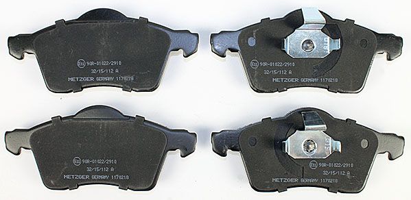 Bremsbelagsatz, Scheibenbremse METZGER 1170218 f&uuml;r VAG, Vorderachse