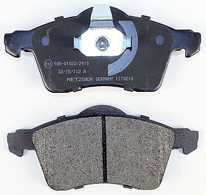Bremsbelagsatz, Scheibenbremse METZGER 1170218 f&uuml;r VAG, Vorderachse