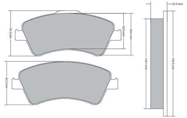 Bremsbelagsatz, Scheibenbremse METZGER 1170220 f&uuml;r TOYOTA, Vorderachse