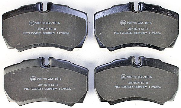 Bremsbelagsatz, Scheibenbremse METZGER 1170226 GREENPARTS f&uuml;r IVECO, Hinterachse