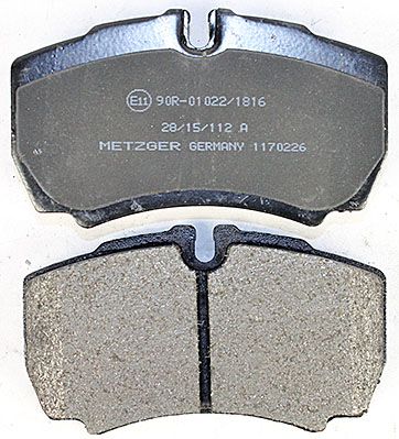 Bremsbelagsatz, Scheibenbremse METZGER 1170226 GREENPARTS f&uuml;r IVECO, Hinterachse