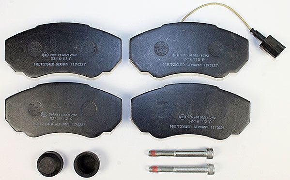 Bremsbelagsatz, Scheibenbremse METZGER 1170227 f&uuml;r CITRO&Euml;N FIAT PEUGEOT