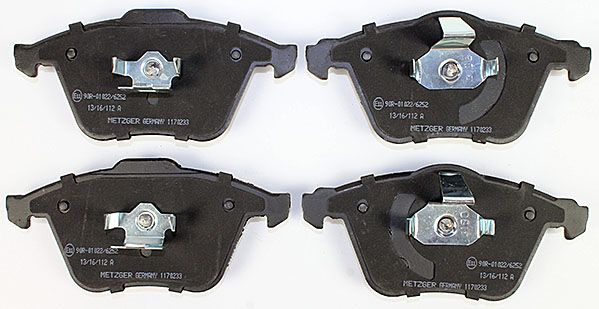 Bremsbelagsatz, Scheibenbremse METZGER 1170233 f&uuml;r SAAB VOLVO, Vorderachse