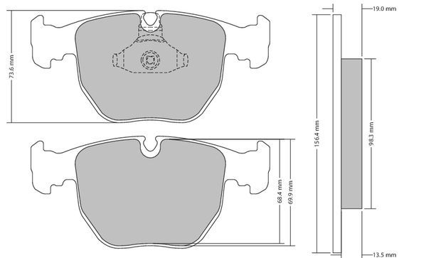 Bremsbelagsatz, Scheibenbremse METZGER 1170238 f&uuml;r BMW, Vorderachse