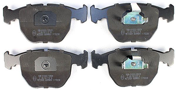 Bremsbelagsatz, Scheibenbremse METZGER 1170238 f&uuml;r BMW, Vorderachse